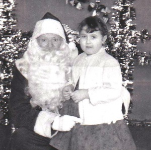 Margien about 5 or 6 with Santa Clause Costa Mesa CA